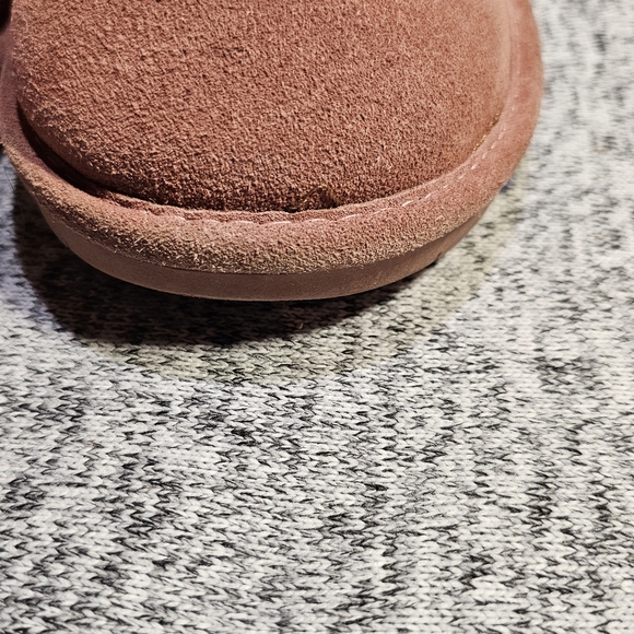 BEARPAW Christie Suede Sheepskin Fringe Boot sz 11 - Picture 2 of 10